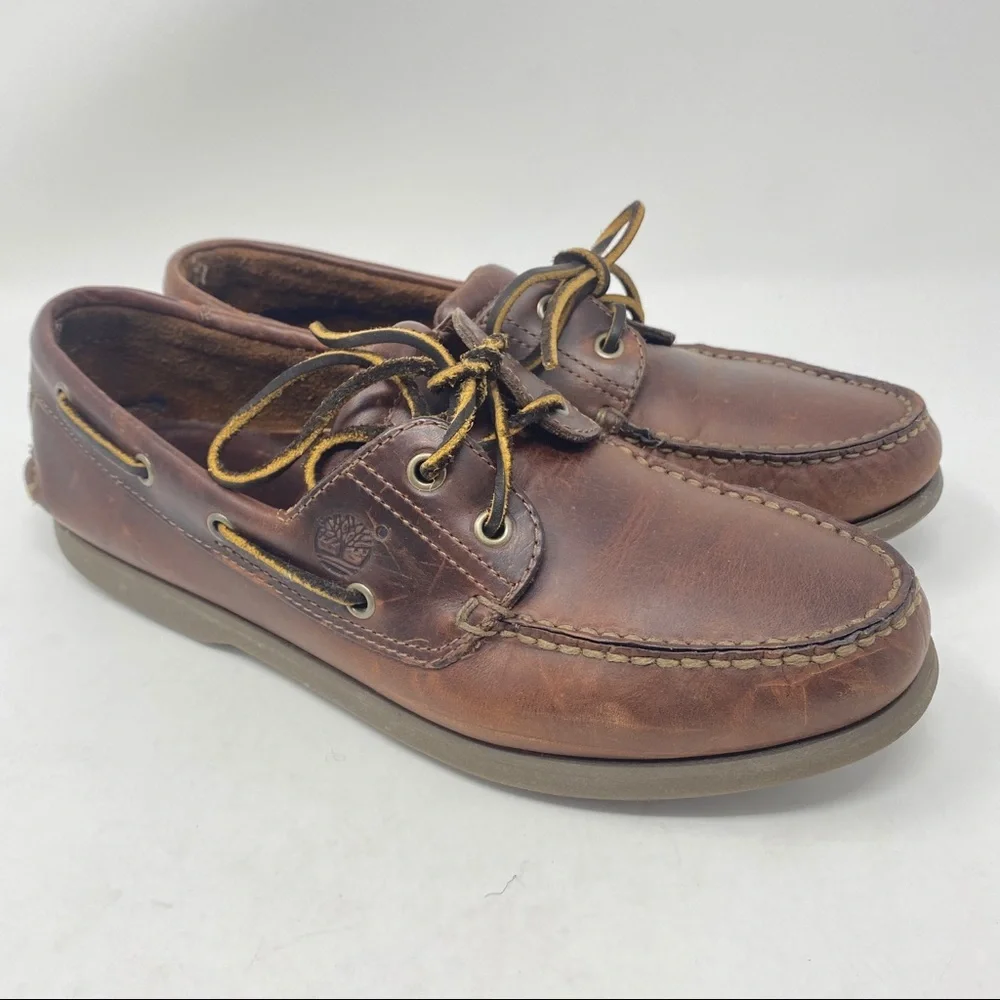 Timberland Boat Shoes Brown Leather